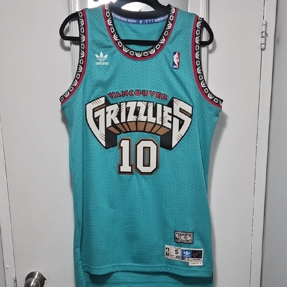 Adidas Teal Vancouver Grizzlies Mike Bibby Basketball Jersey
